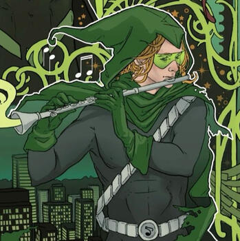 a digital illustration by helen mask of hartley rathaway for dc pride 2024.